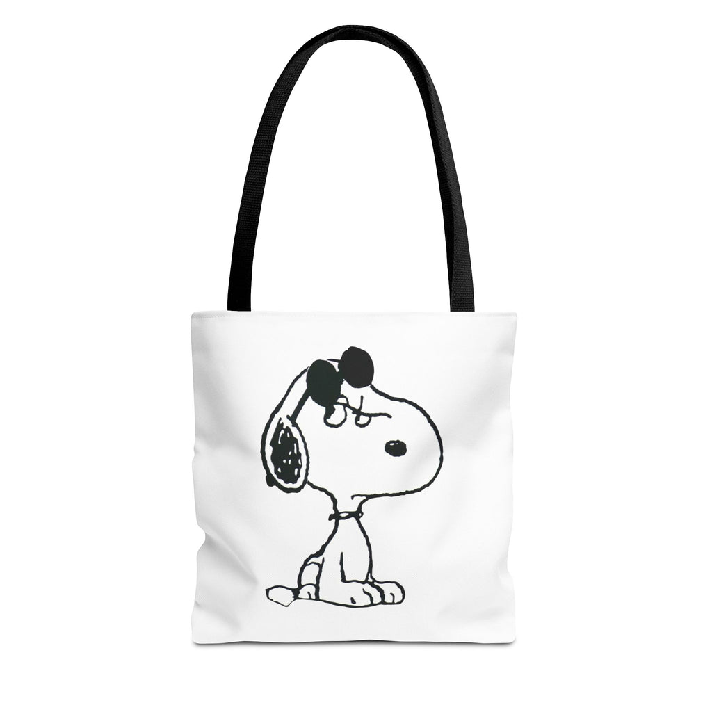 Snoopy Sketch Tote Bag — Minimal Cartoon Canvas Shopper