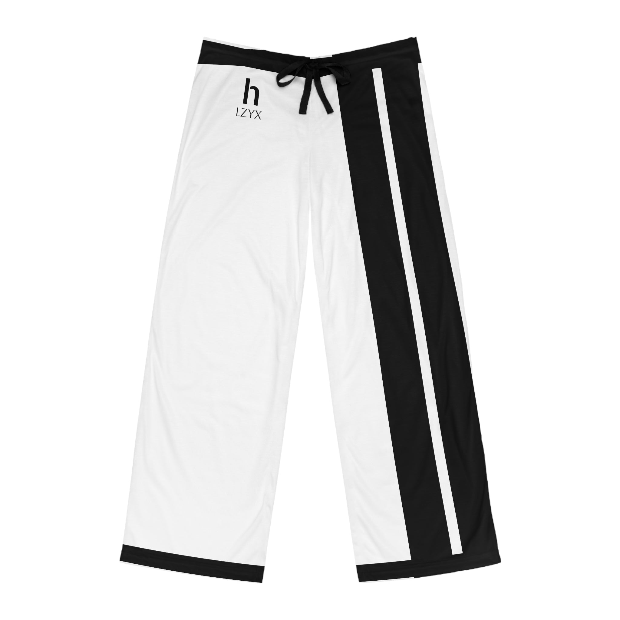 LZYX Men's Black & White Striped Lounge Pajama Pants — Minimal Athletic Sleepwear
