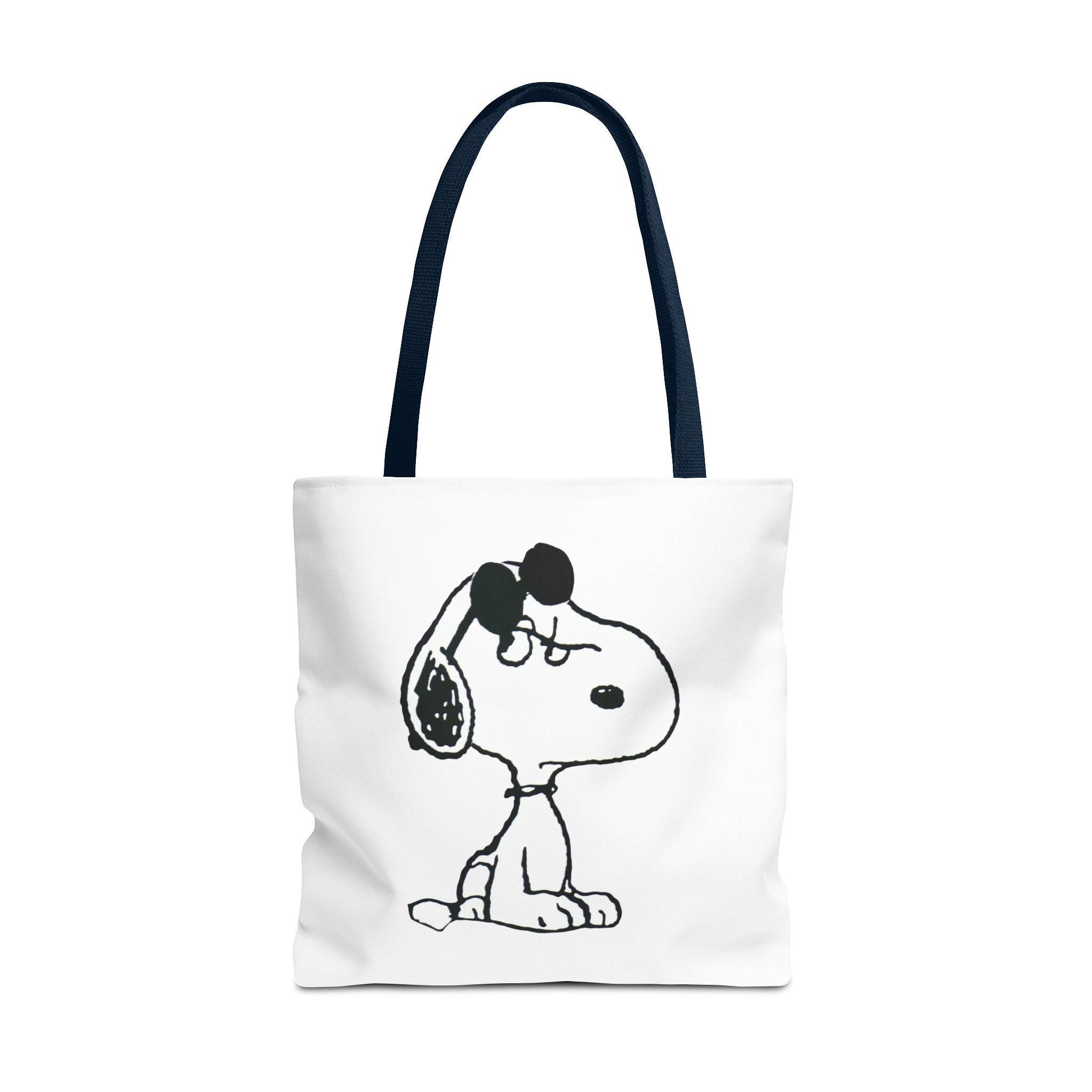 Snoopy Sketch Tote Bag — Minimal Cartoon Canvas Shopper