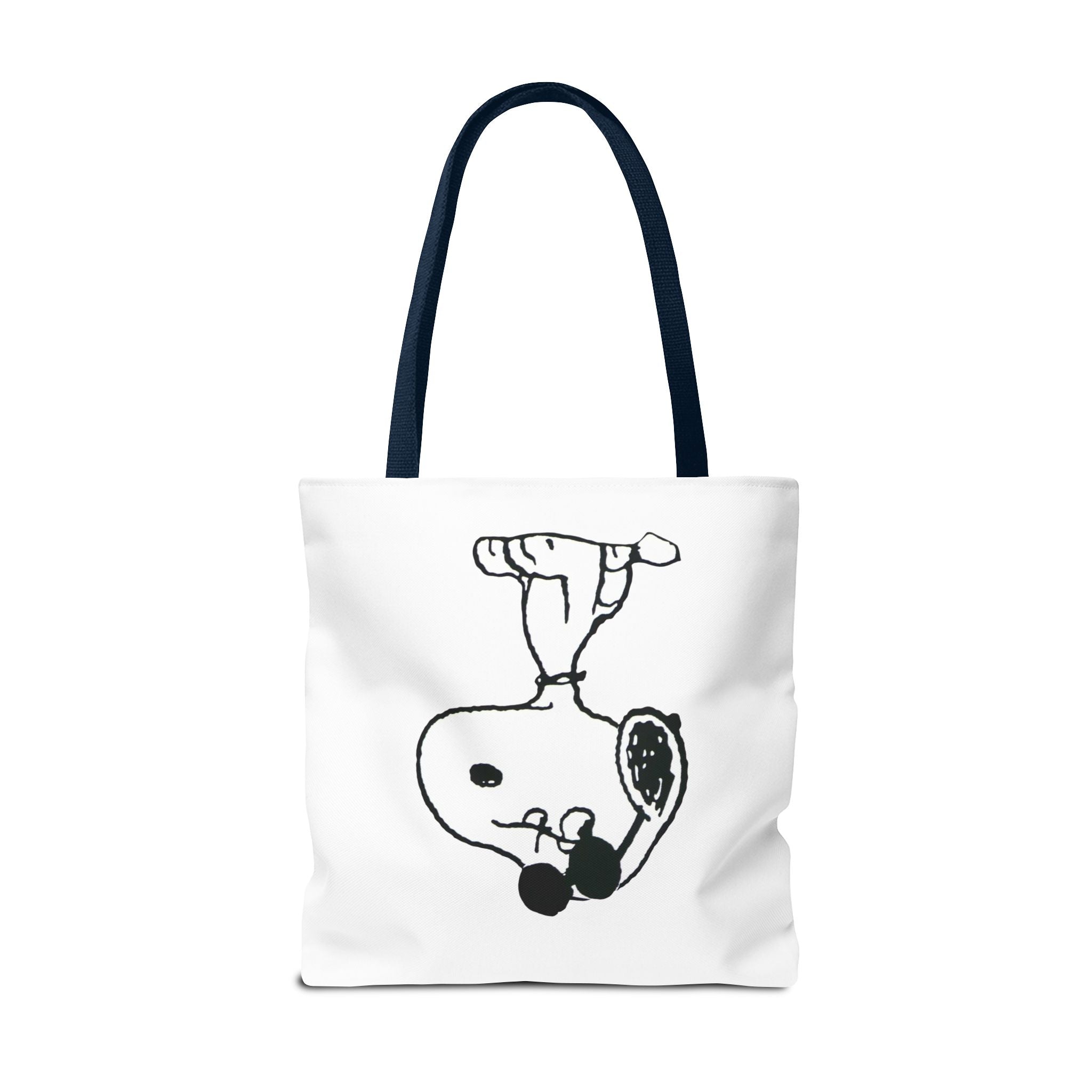 Snoopy Sketch Tote Bag — Minimal Cartoon Canvas Shopper