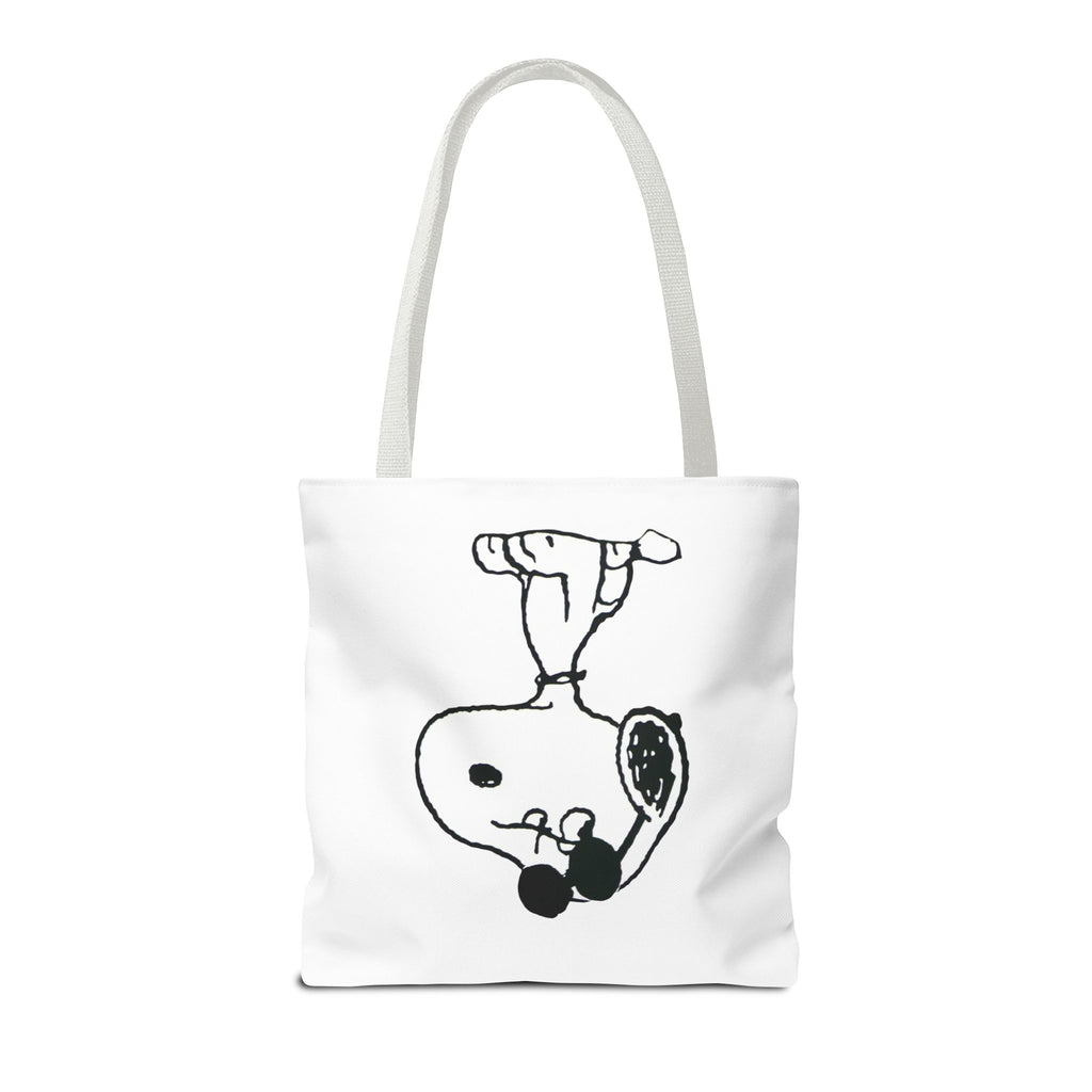 Snoopy Sketch Tote Bag — Minimal Cartoon Canvas Shopper