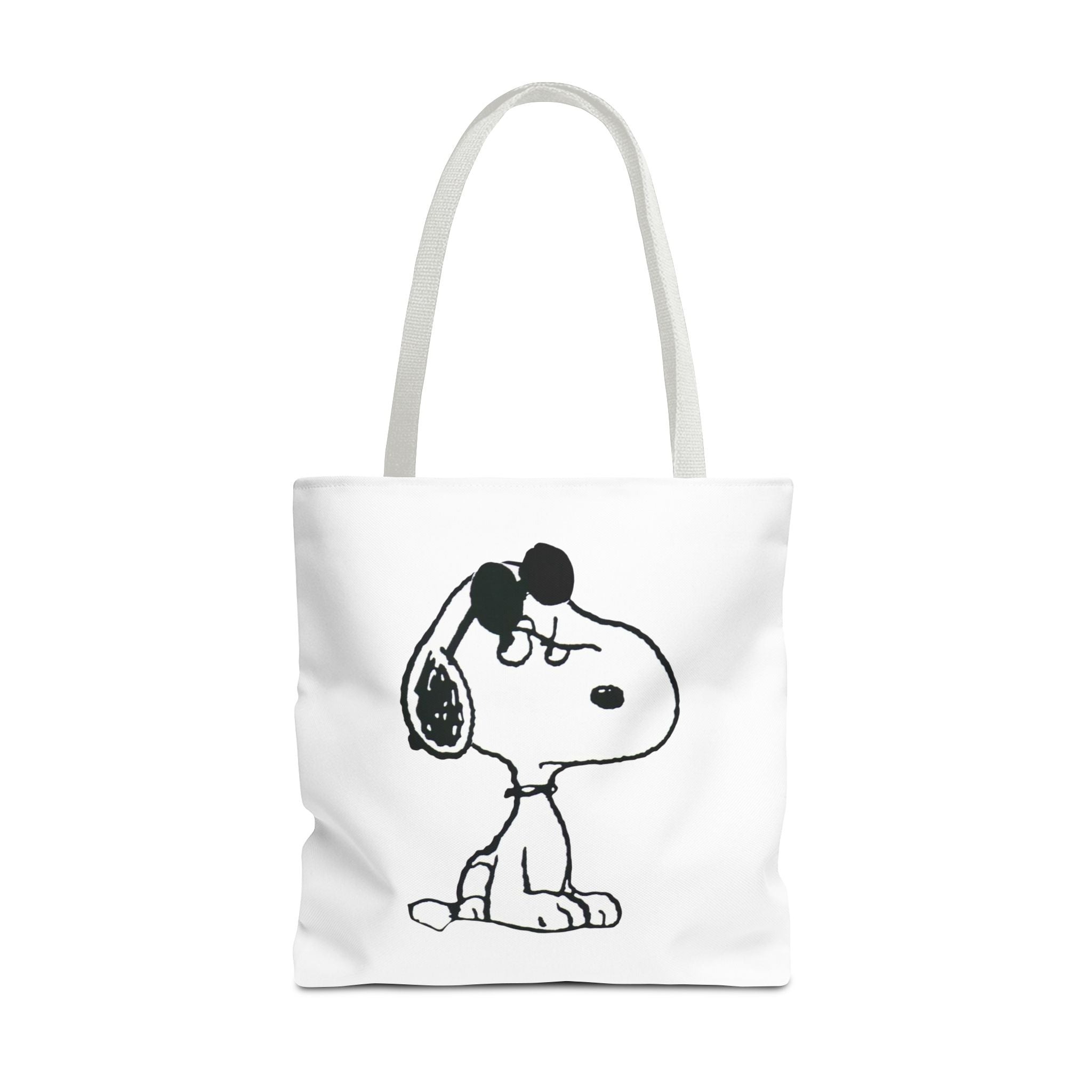 Snoopy Sketch Tote Bag — Minimal Cartoon Canvas Shopper