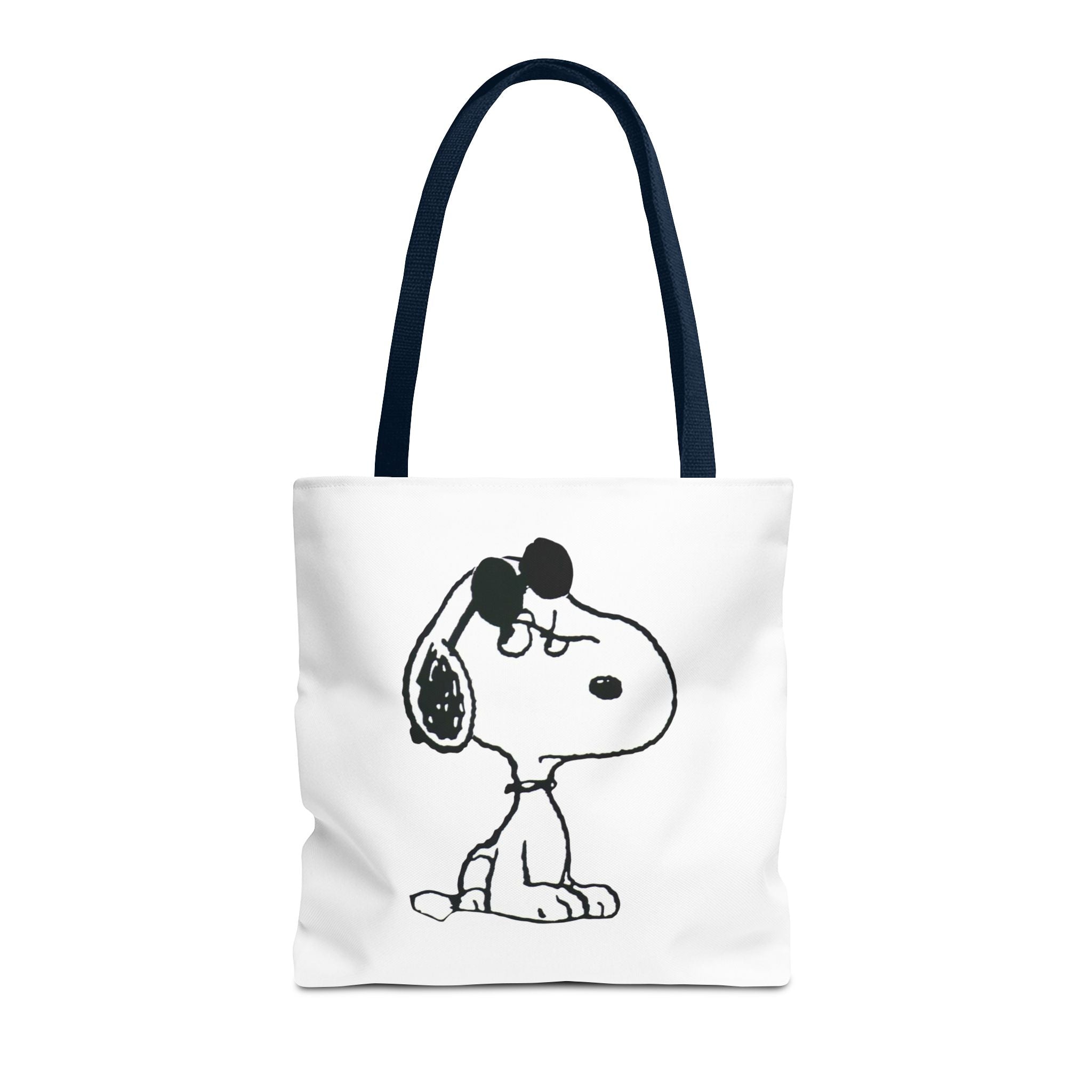Snoopy Sketch Tote Bag — Minimal Cartoon Canvas Shopper