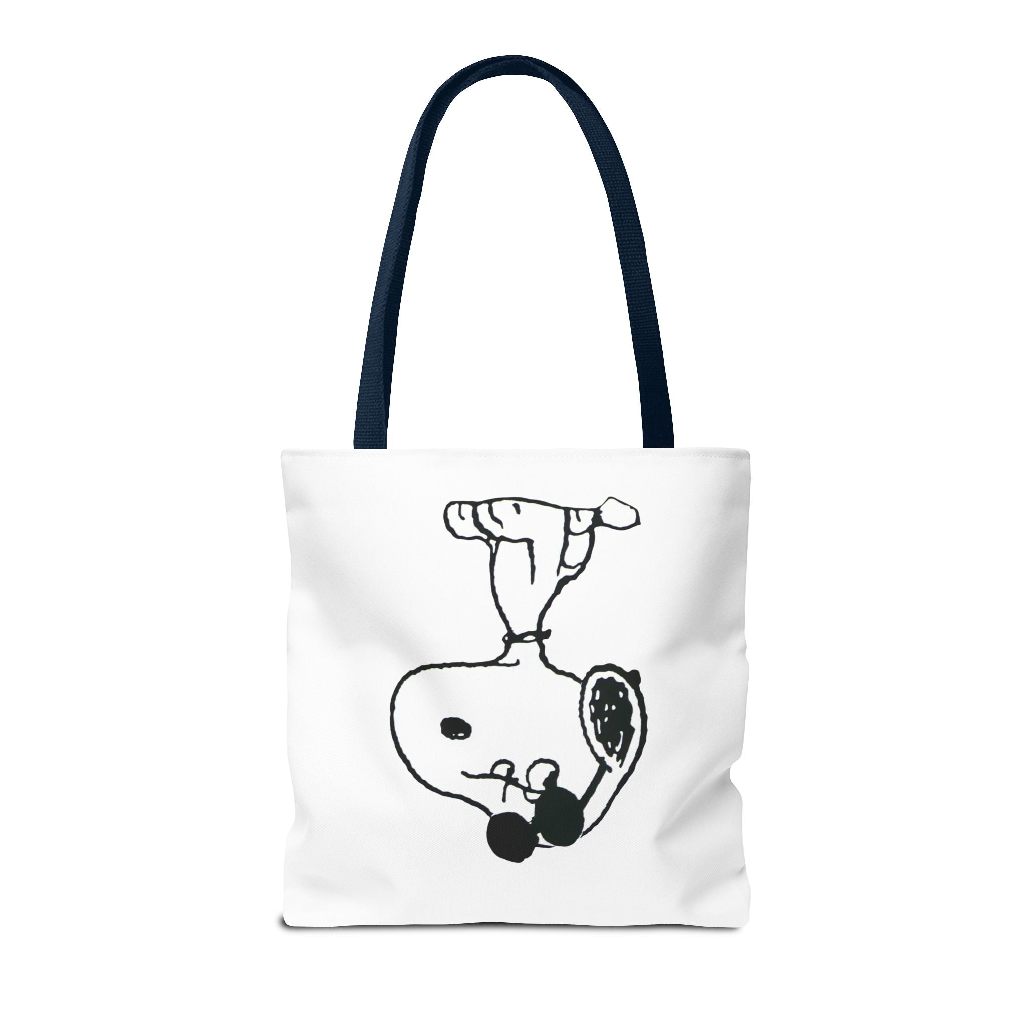 Snoopy Sketch Tote Bag — Minimal Cartoon Canvas Shopper