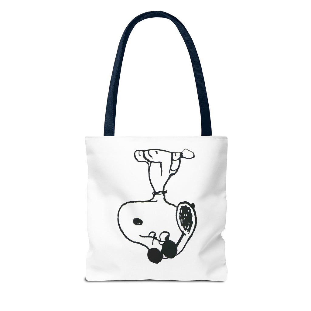 Snoopy Sketch Tote Bag — Minimal Cartoon Canvas Shopper