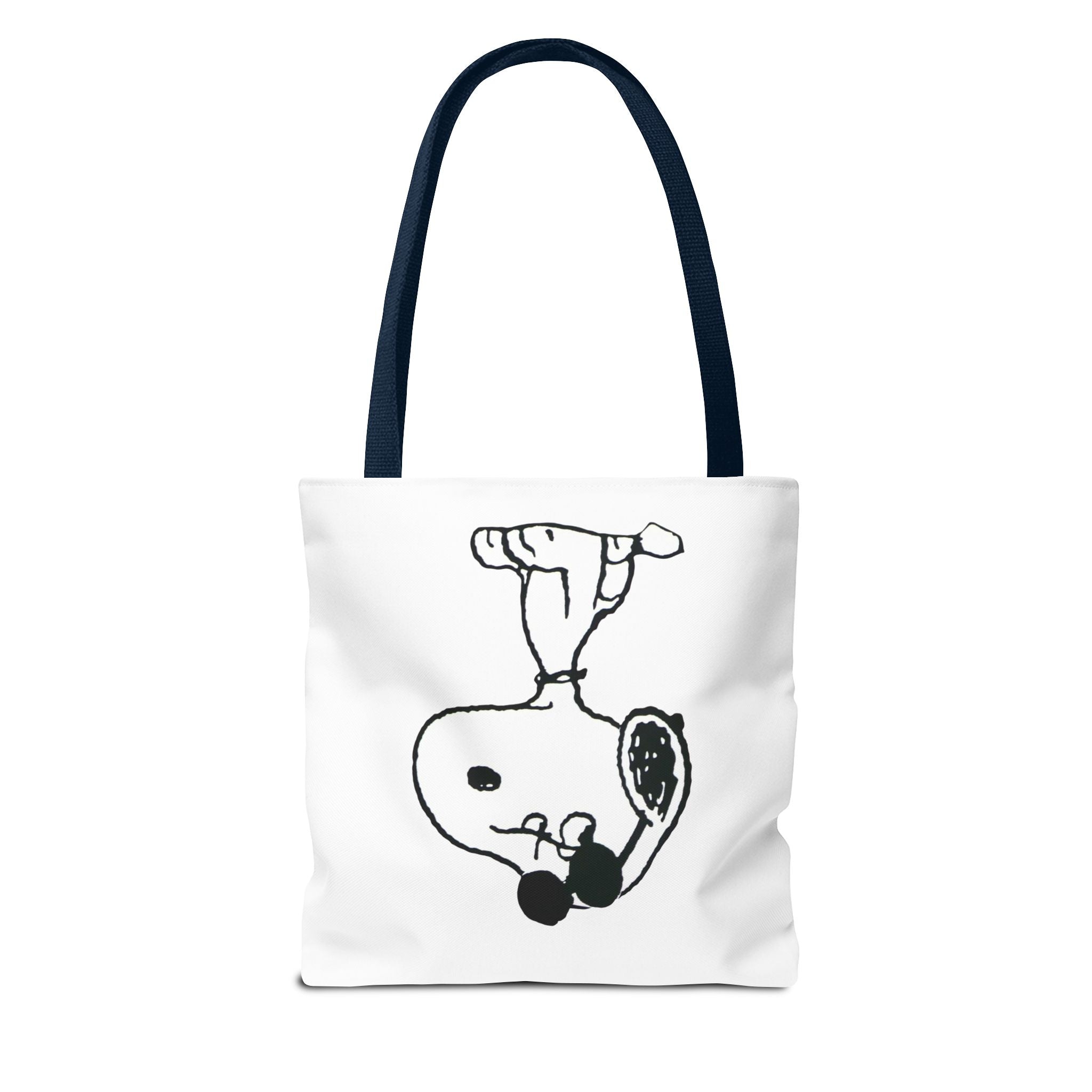 Snoopy Sketch Tote Bag — Minimal Cartoon Canvas Shopper