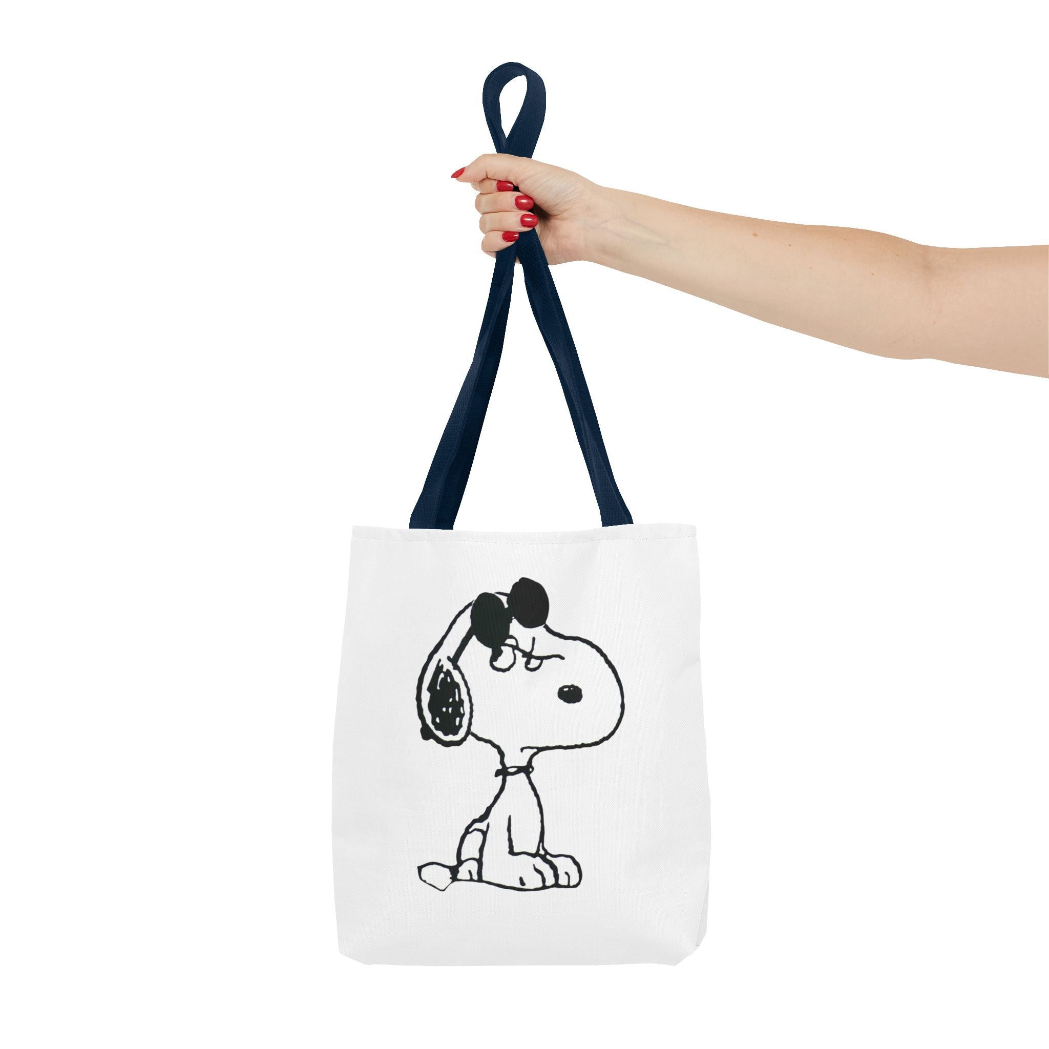 Snoopy Sketch Tote Bag — Minimal Cartoon Canvas Shopper