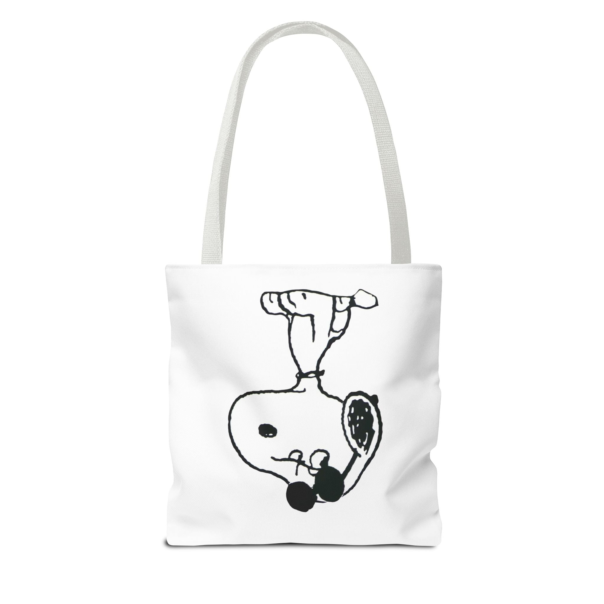 Snoopy Sketch Tote Bag — Minimal Cartoon Canvas Shopper