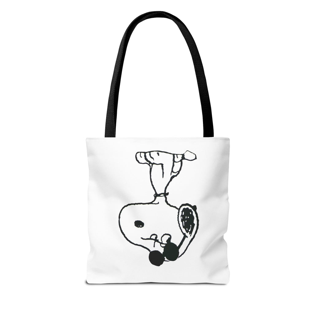 Snoopy Sketch Tote Bag — Minimal Cartoon Canvas Shopper