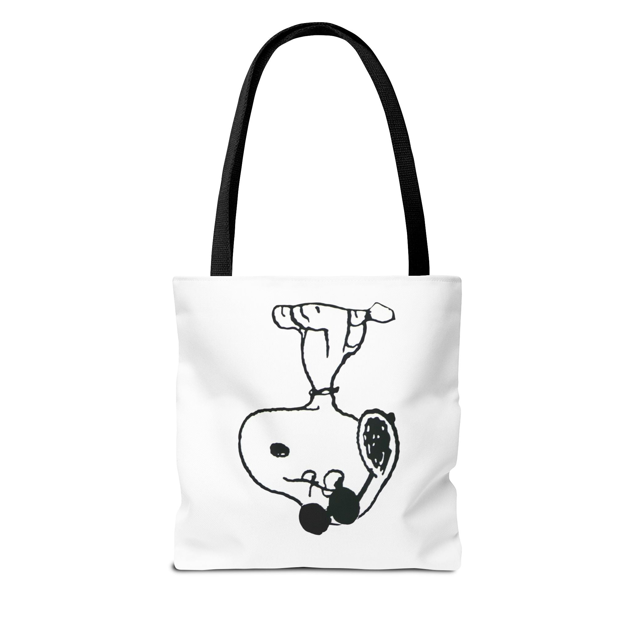 Snoopy Sketch Tote Bag — Minimal Cartoon Canvas Shopper