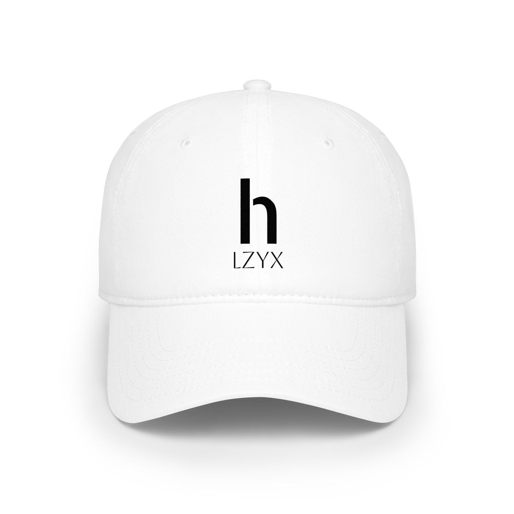 Minimal Monogram 'h LZYX' Low-Profile Baseball Cap