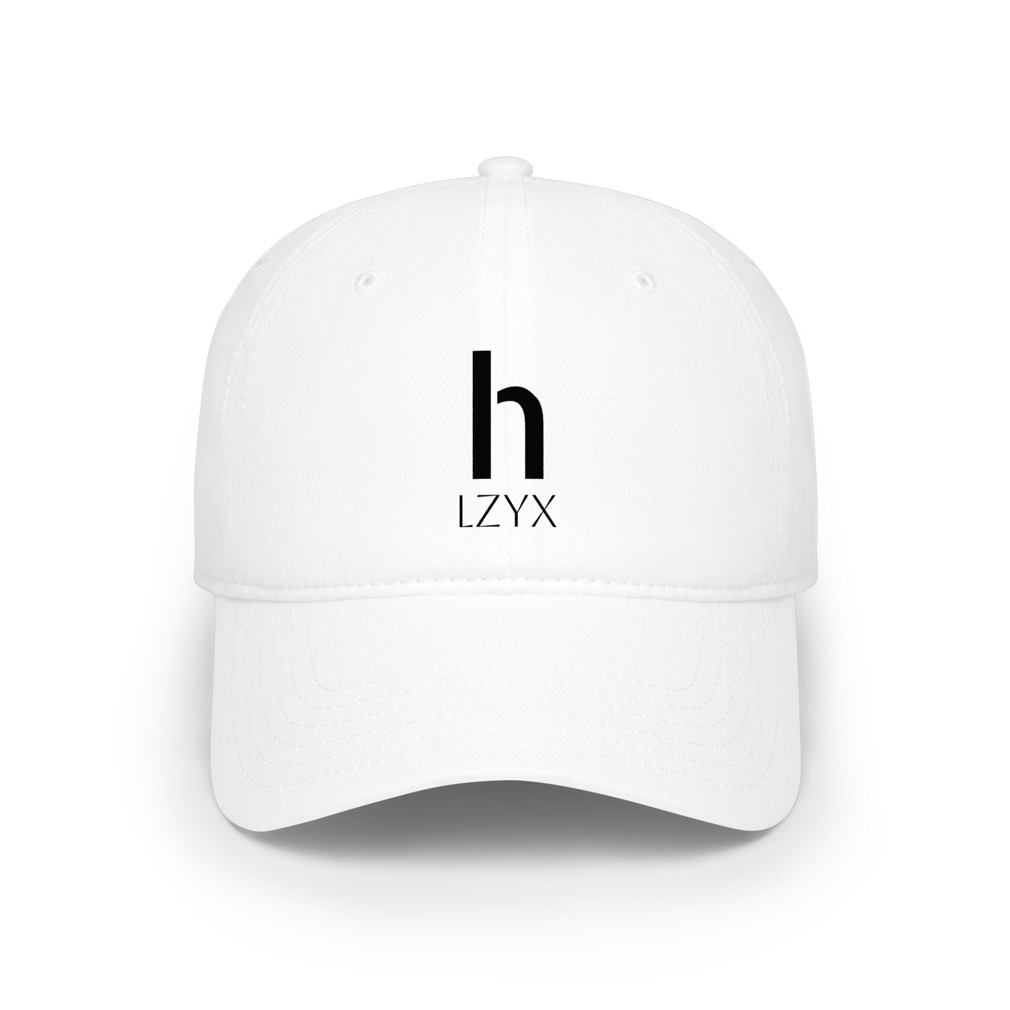 Minimal Monogram 'h LZYX' Low-Profile Baseball Cap