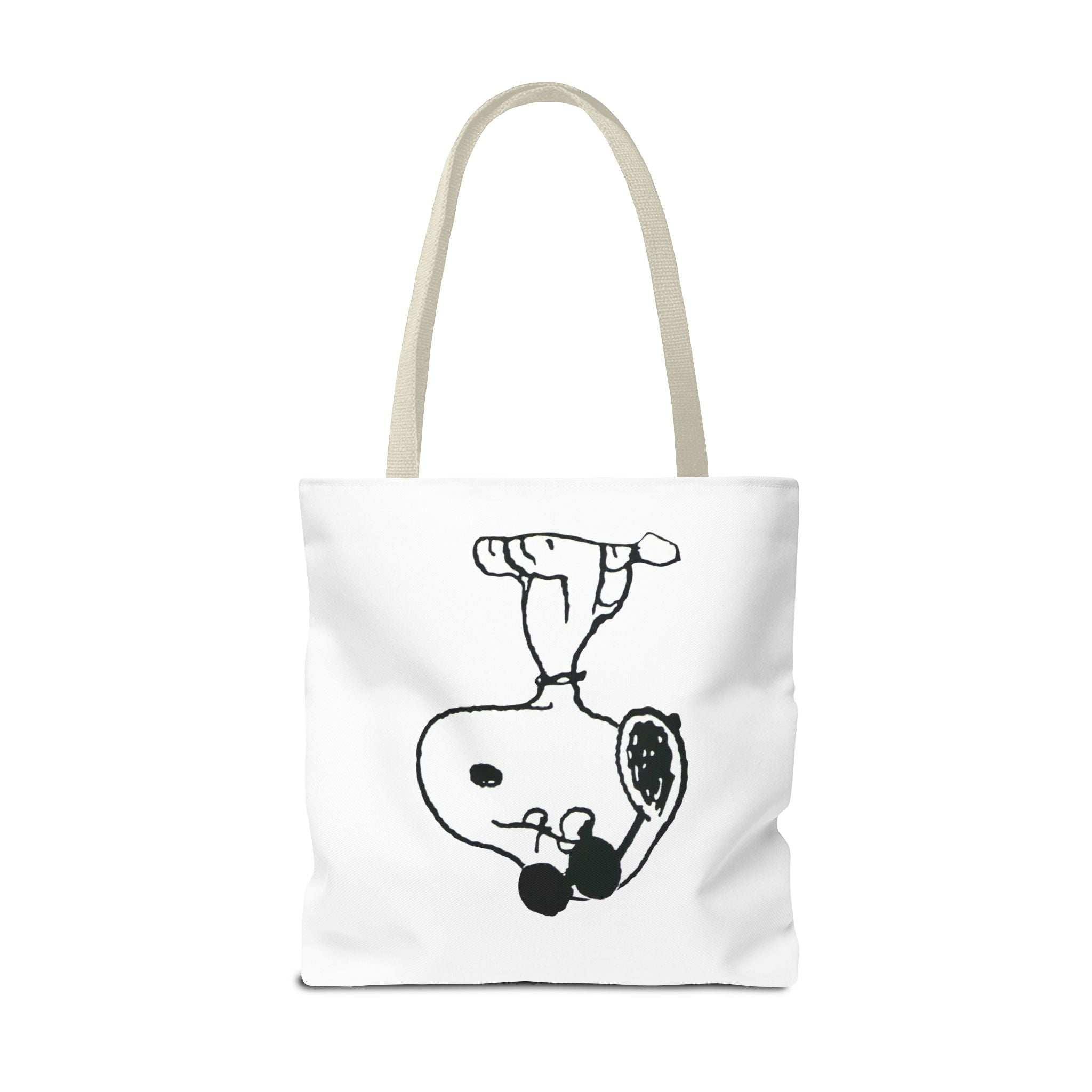 Snoopy Sketch Tote Bag — Minimal Cartoon Canvas Shopper
