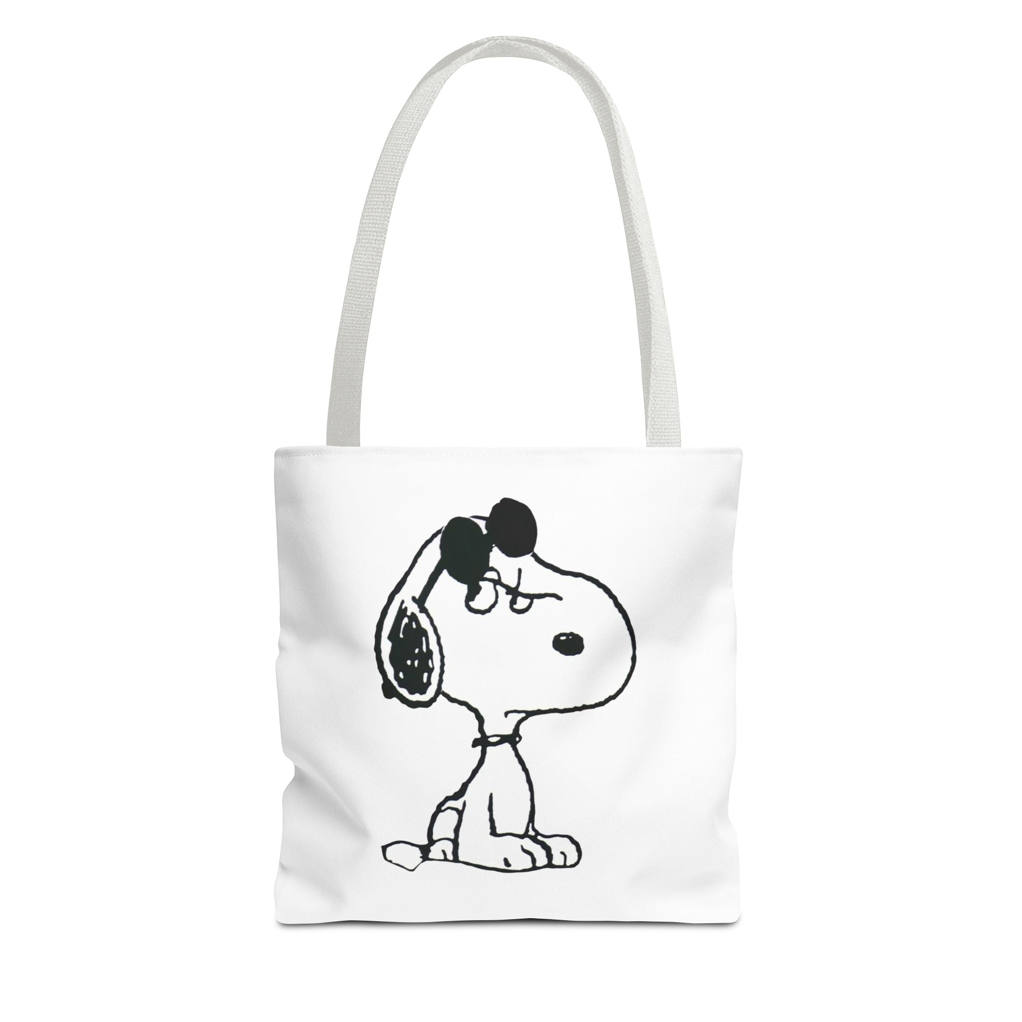 Snoopy Sketch Tote Bag — Minimal Cartoon Canvas Shopper