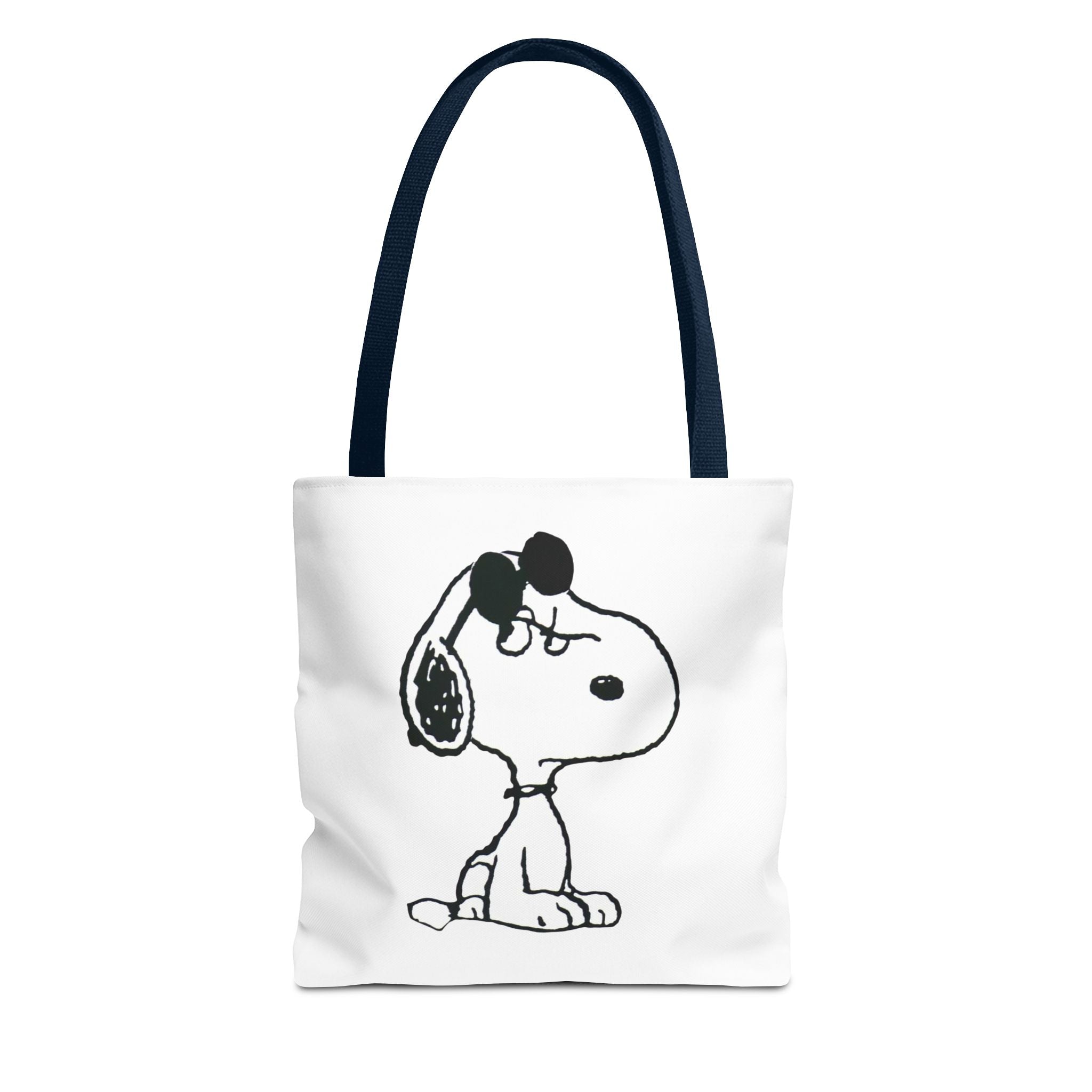 Snoopy Sketch Tote Bag — Minimal Cartoon Canvas Shopper