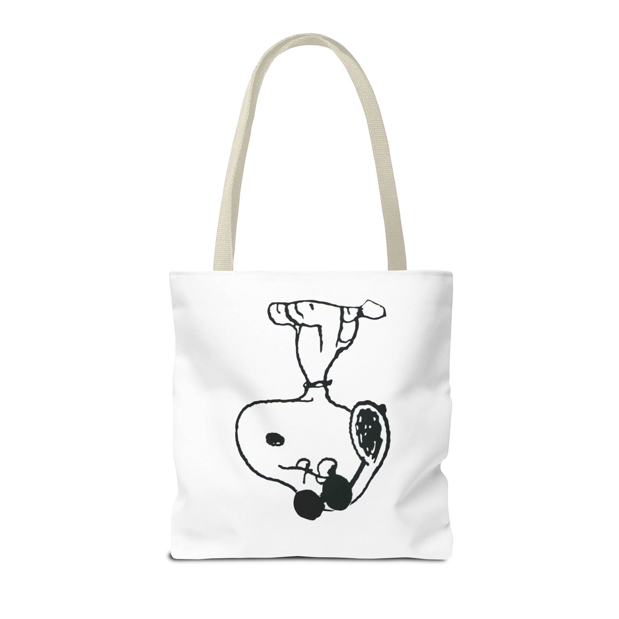 Snoopy Sketch Tote Bag — Minimal Cartoon Canvas Shopper