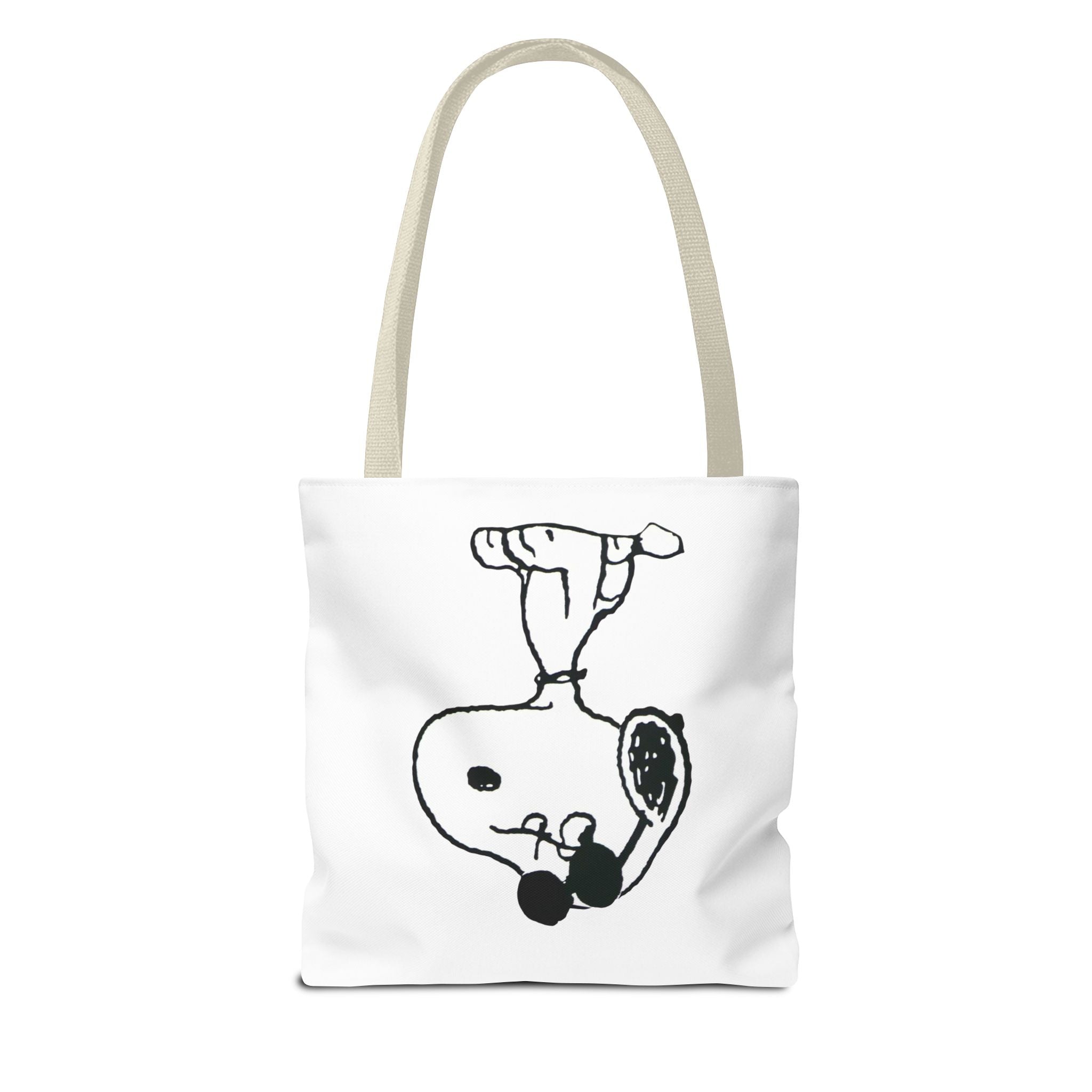 Snoopy Sketch Tote Bag — Minimal Cartoon Canvas Shopper