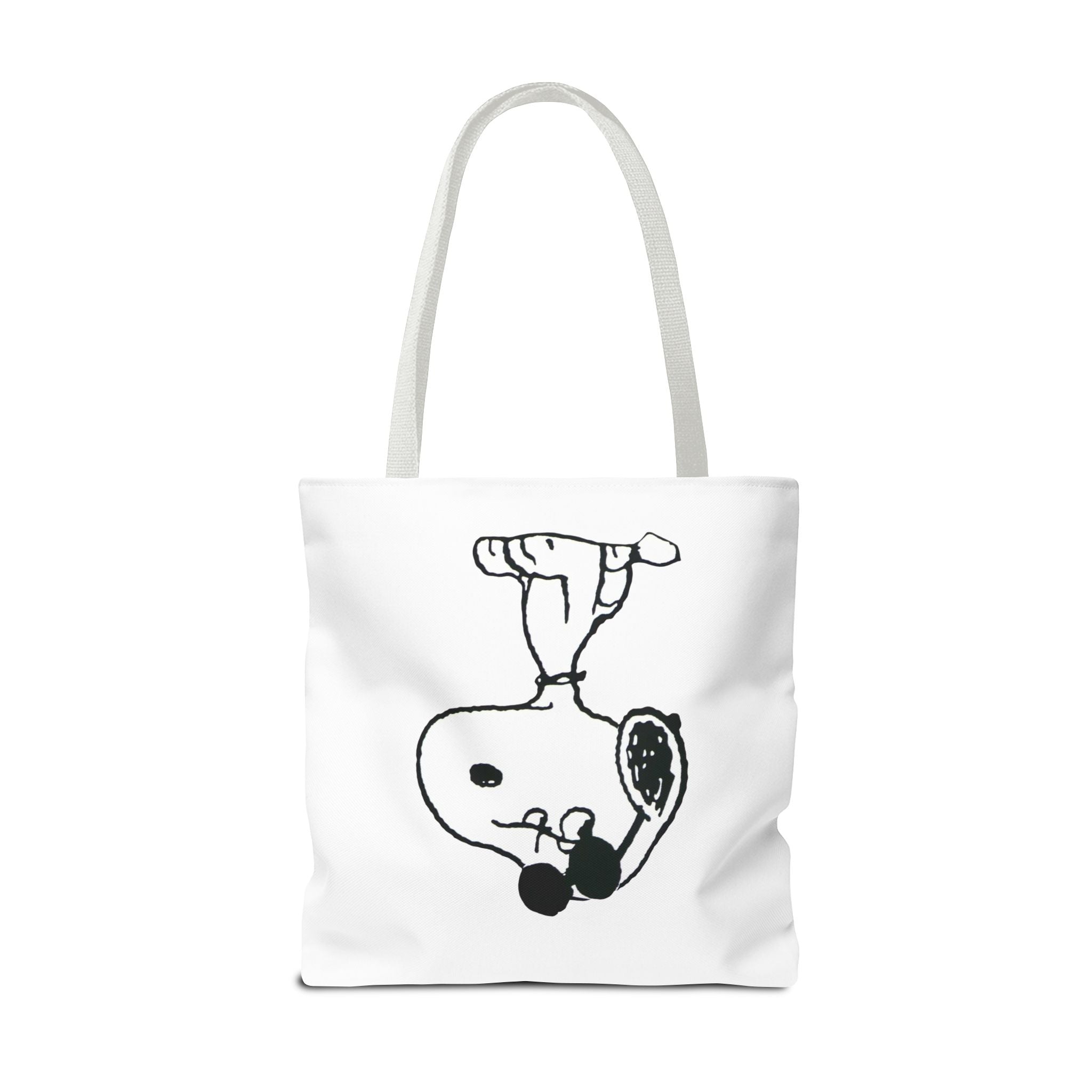 Snoopy Sketch Tote Bag — Minimal Cartoon Canvas Shopper